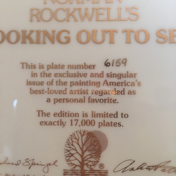 Norman Rockwell “Looking Out to Sea” plate - Picture 4 of 6